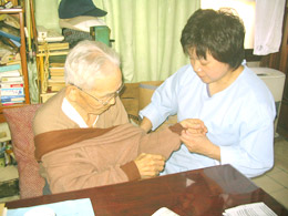 衣類着脱の様子