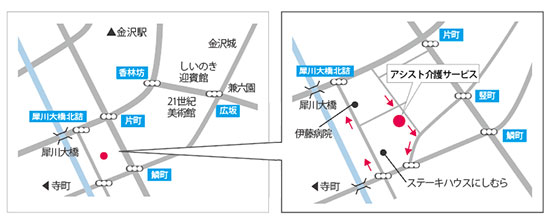 アシスト介護サービス 地図